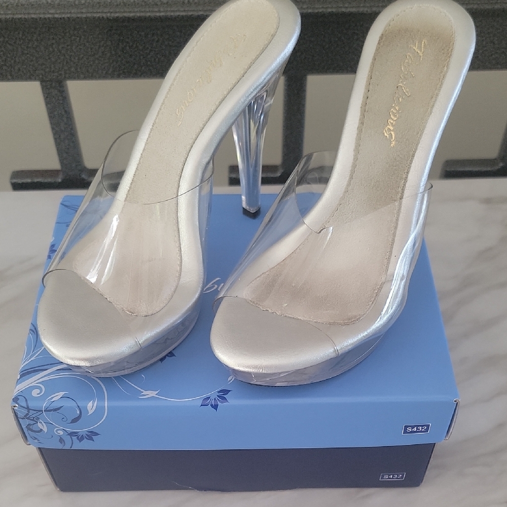 Elegant Silver Women's Heels